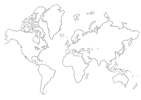 boş dünya haritası resmi